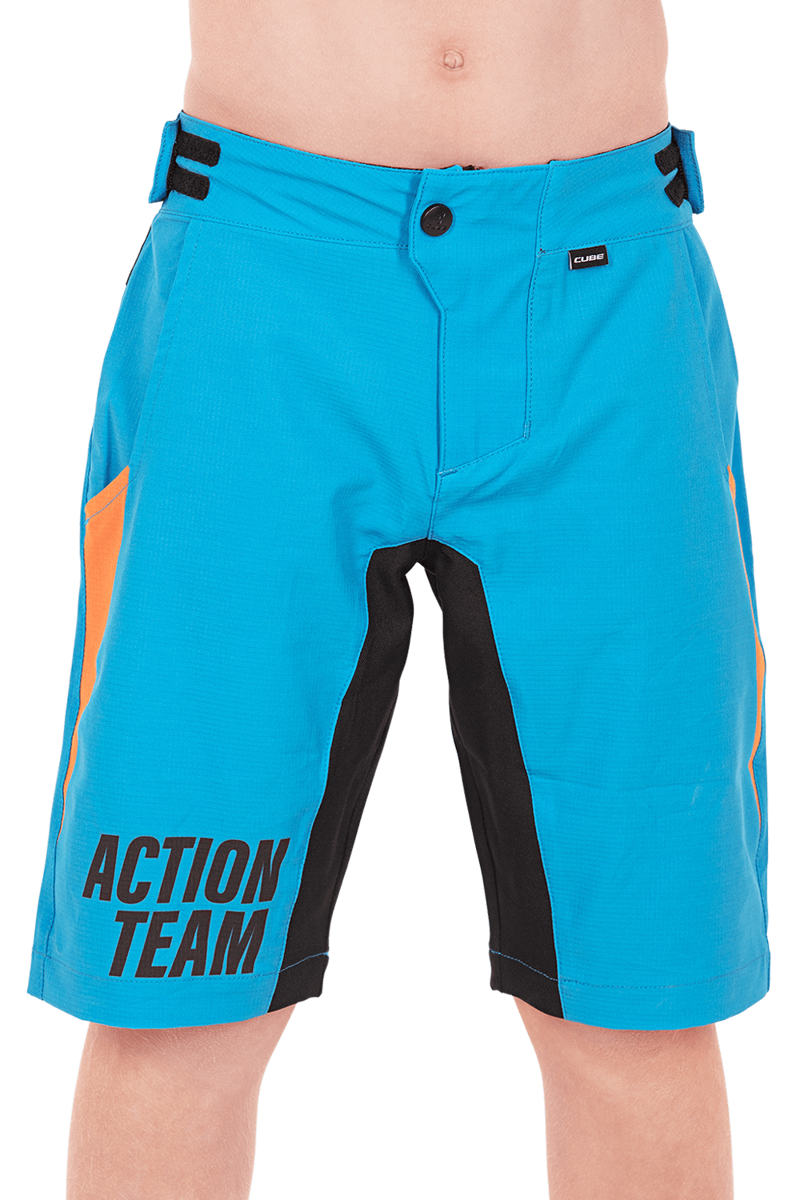 2020 Cube Junior X Action Team Baggy Cycling Shorts in Blue