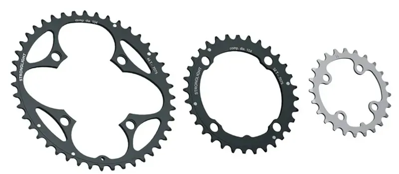 Stronglight 064PCD XC Stainless 4-arm MTB Chainrings in Silver