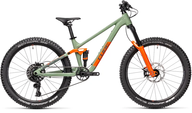 2021 Cube Stereo 240 Pro Kids Bike in Green