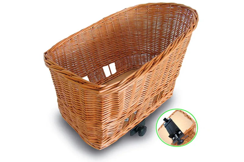 Basil Pasja 50cm Wicker Rear Dog Basket in Brown