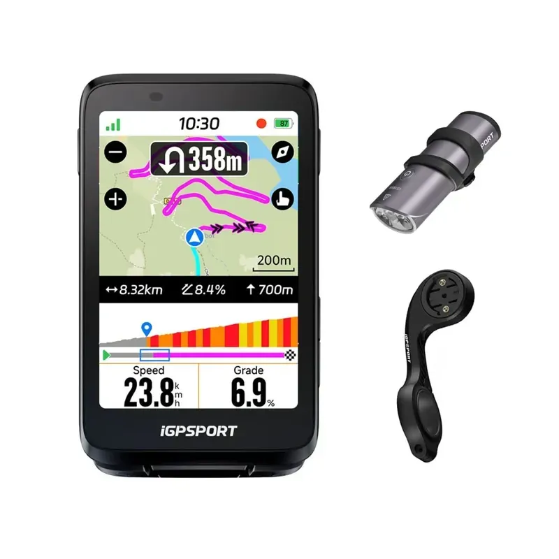 iGPSport BiNavi GPS Cycling Computer in Black-3