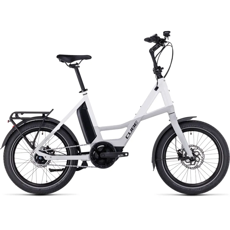 Cube Compact Hybrid 500 Electric Bike in Grey/White