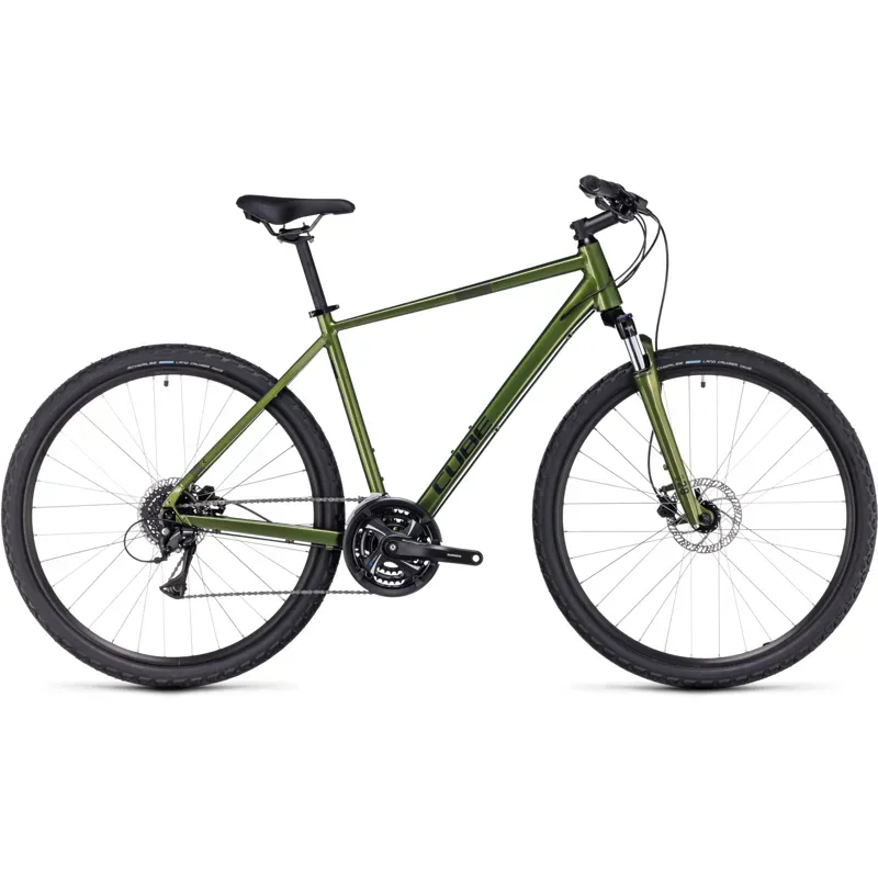 Cube Nature Trekking Bike in Shiny Moss Black