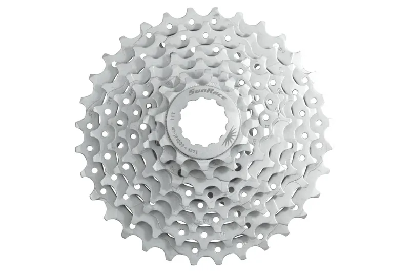 Sunrace 8-speed 11-32-tooth Satin Finish Cassette in Silver