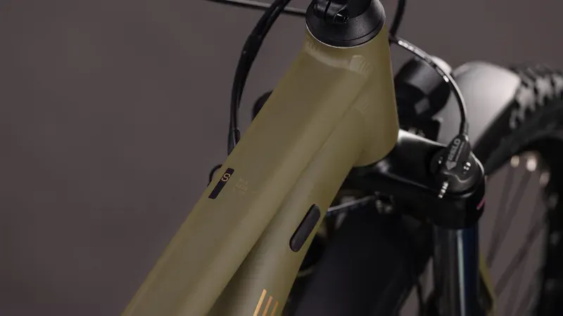 Cube Aim SLX FE Mountain Bike in Dusty Olive/Gold-2