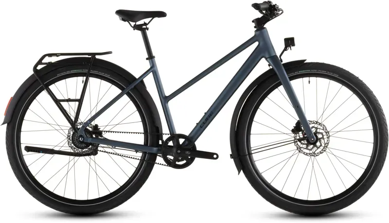Cube Editor Pro FE Hybrid Bike in Mineral Blue/Chrome-2
