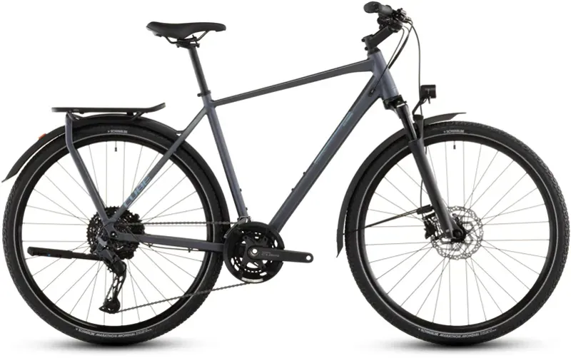 Cube Kathmandu EXC Hybrid Bike in Metallic Grey/Chrome
