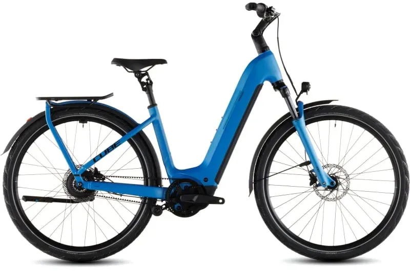 Cube Kathmandu Hybrid Comfort Pro 800 eHybrid Bike in Azure/Black-2