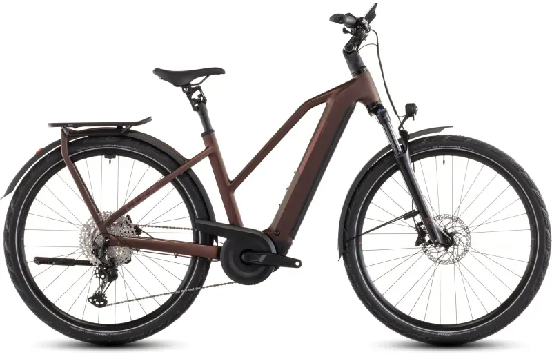 Cube Kathmandu Hybrid Pro 800 eHybrid Bike in Sunglow/Chrome-1