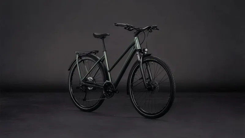 Cube Kathmandu One Hybrid Bike in Sage Brush Green/Green-7