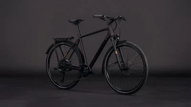 Cube Kathmandu SLX Hybrid Bike in Solar Eclipse/Gold-1