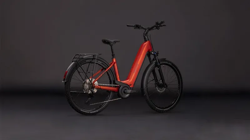 Cube Nuride Hybrid Pro 800 E-Hybrid Bike in Chilli/Black-5