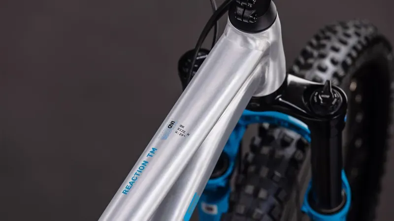 Cube Reaction TM One Mountain Bike In Raw Metal/Blue-2