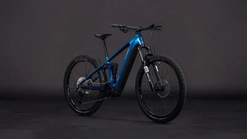 Cube Stereo Hybrid one22 Race 800 E-Hybrid Bike In Electric Blue/White-1