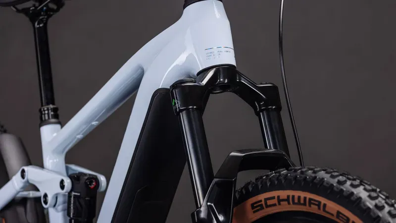 Cube Stereo Hybrid One44 EX 800 E-MTB in Ice Blue/Prism-5