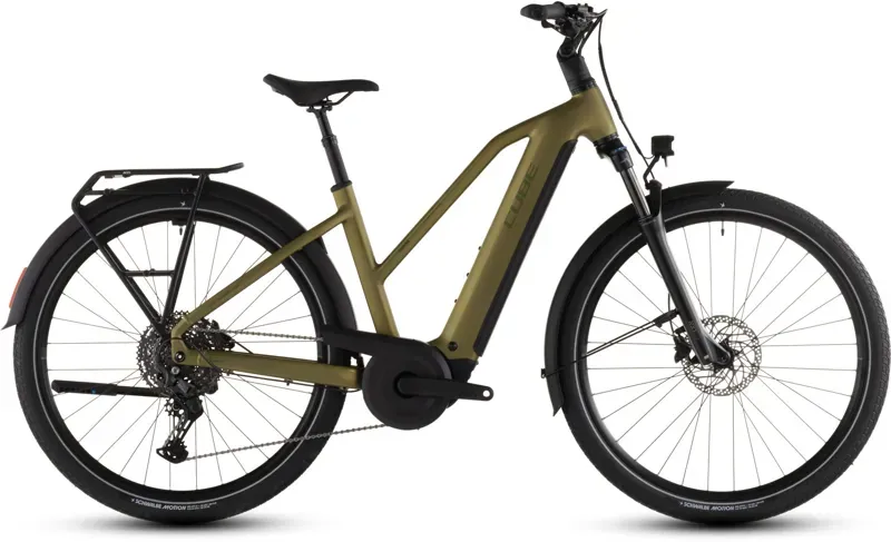 Cube Touring Hybrid Pro 800 E-Hybrid Bike in Golden Lime/Black-2