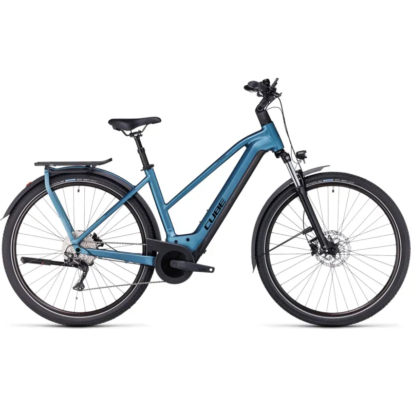 Cube Kathmandu Hybrid One 750 Trekking eBike in Blue/Black-1