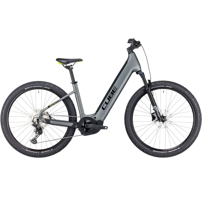 Cube Reaction Hybrid Pro 625 Electric Mountain Bike in Flash Grey/Green-1