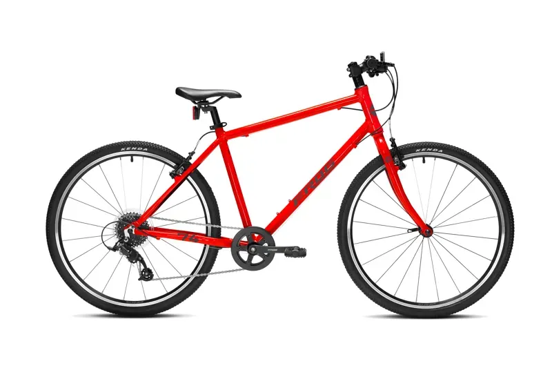 Frog Bikes Frog 74 Kids Hybrid Bike In Metallic Grey/Neon Red