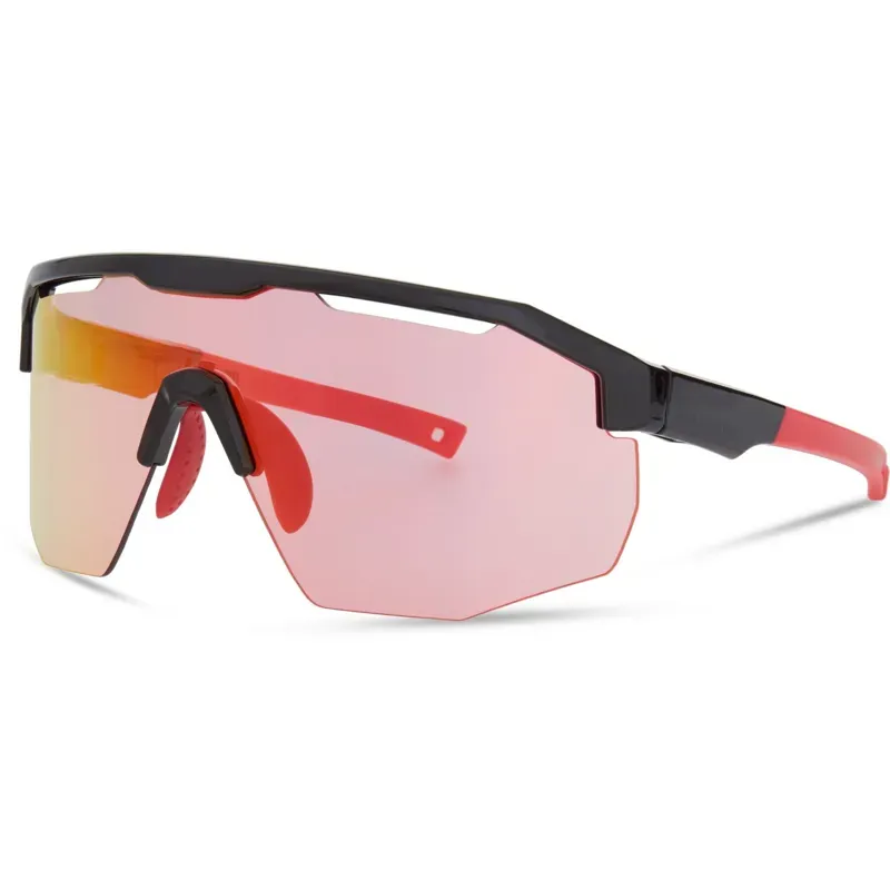 Madison Cipher Pink Rose Mirror Lens Sunglasses in Black