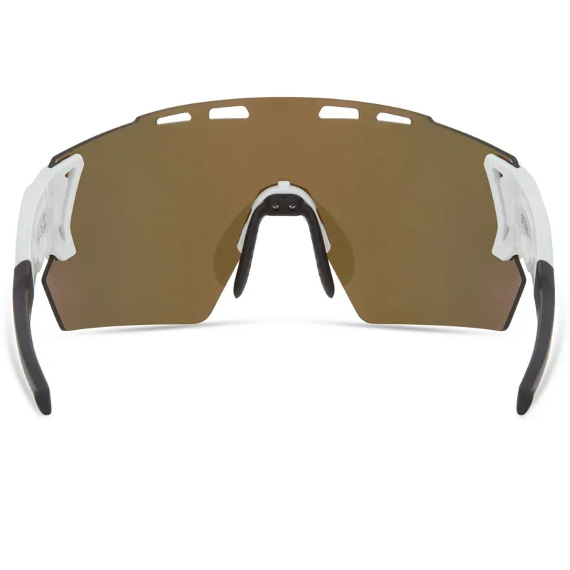 Madison Stealth Fire Mirror/Amber/Clear 3 Lens Sunglasses in White-2
