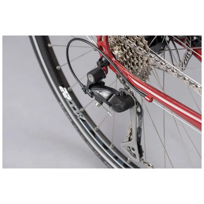 2021 Genesis Tour De Fer 10 Steel Flat Bar Touring Bike in Red-9