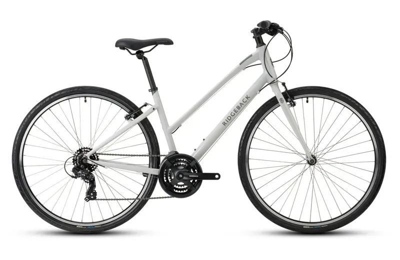 2021 Ridgeback Motion Open Frame Hybrid Bike in White
