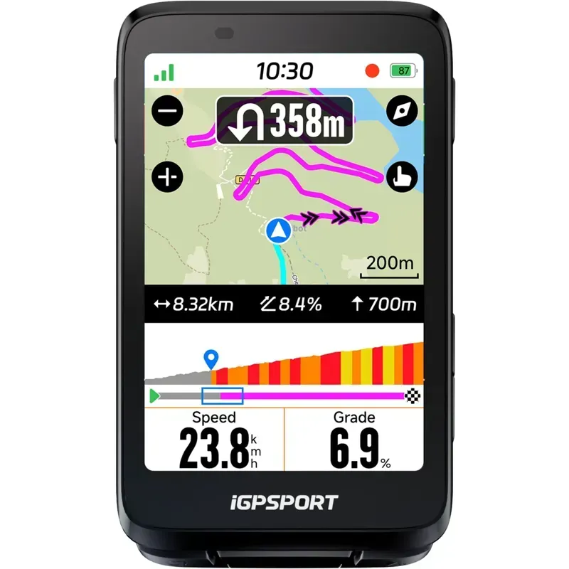 iGPSport BiNavi GPS Cycling Computer in Black