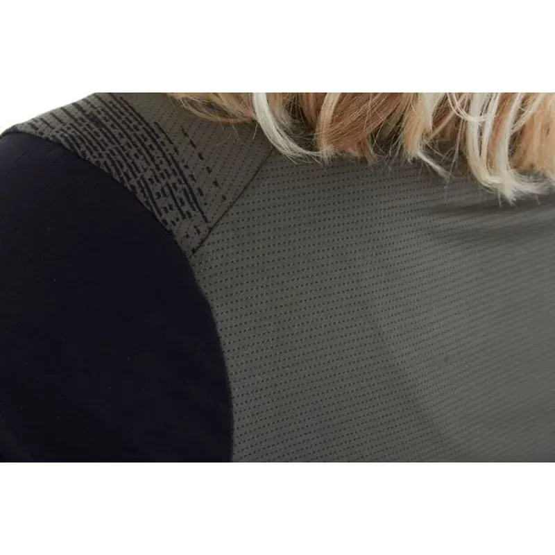 JERSEY Flux LS Wms MGN/BK Midnight Green/ Black-4