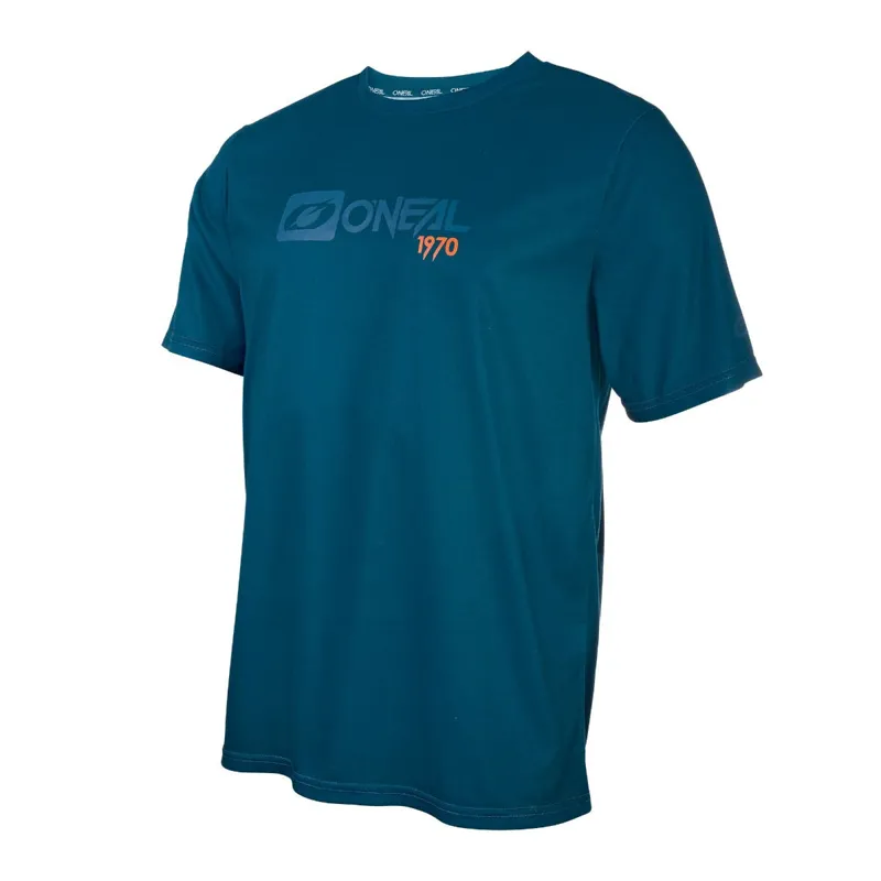 O'Neal SlickRock Short Sleeve T-shirt in Petrol/Orange