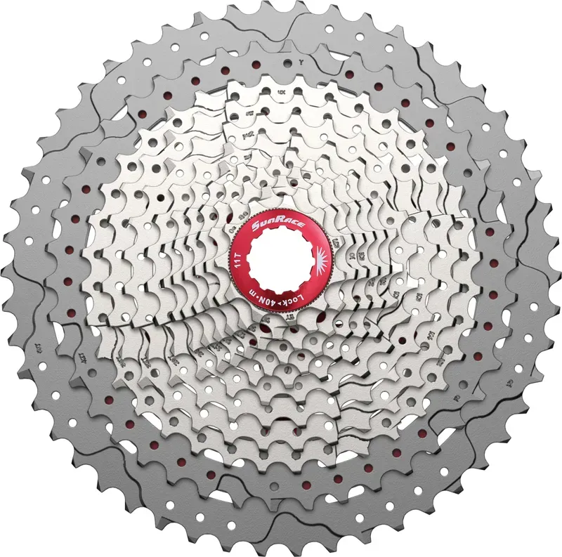 Sunrace and Sturmey Archer 11-50t 12 Speed MTB Cassette in Silver