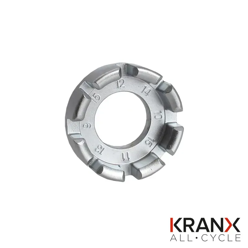 Kranx 10-15g Nipple Spoke Wrench in Silver