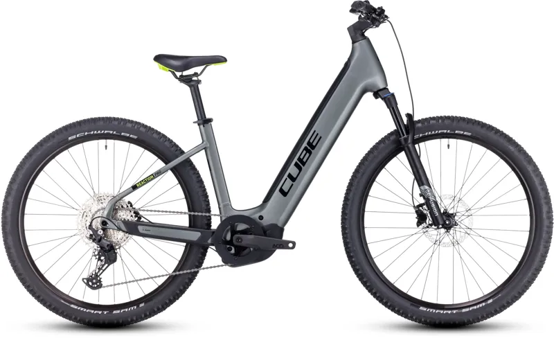 Cube Reaction Pro 750 Hybrid Bike in Grey/Green-1