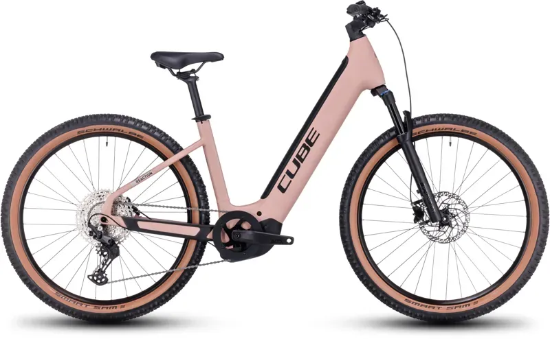 Cube Reaction Pro 750 Hybrid Bike in Blush Rose-1