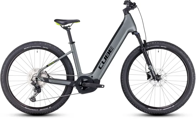 Cube Reaction Hybrid Pro 625 Electric Mountain Bike in Grey Green
