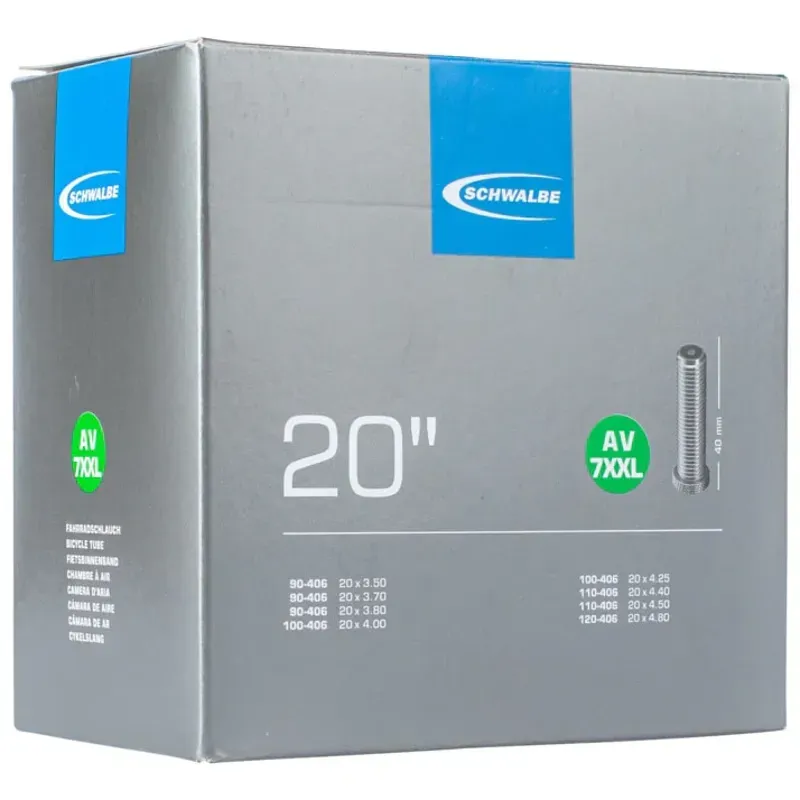Schwalbe 7XXL 20x3.5-4.8-inch 40mm Schrader Valve Butyl Tube 40mm