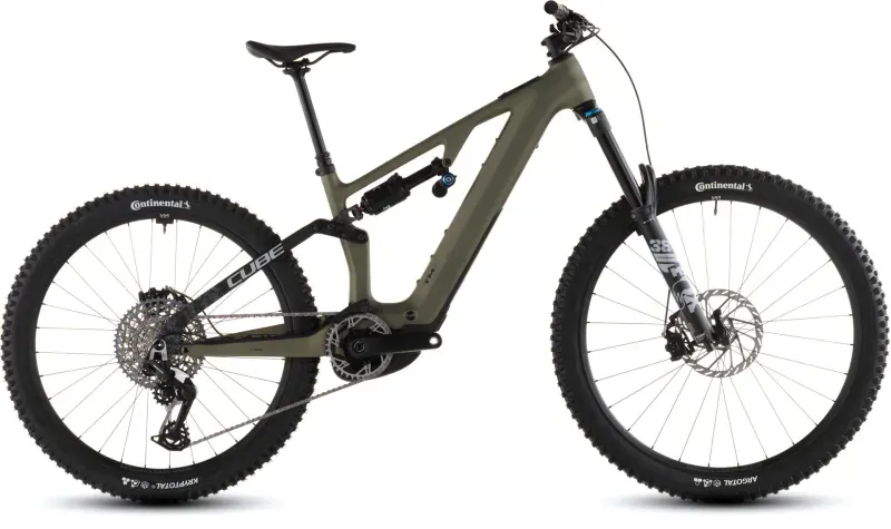 Cube AMS Hybrid 177 c:62 TM 600X eMountain Bike in Reed Green/Matrix