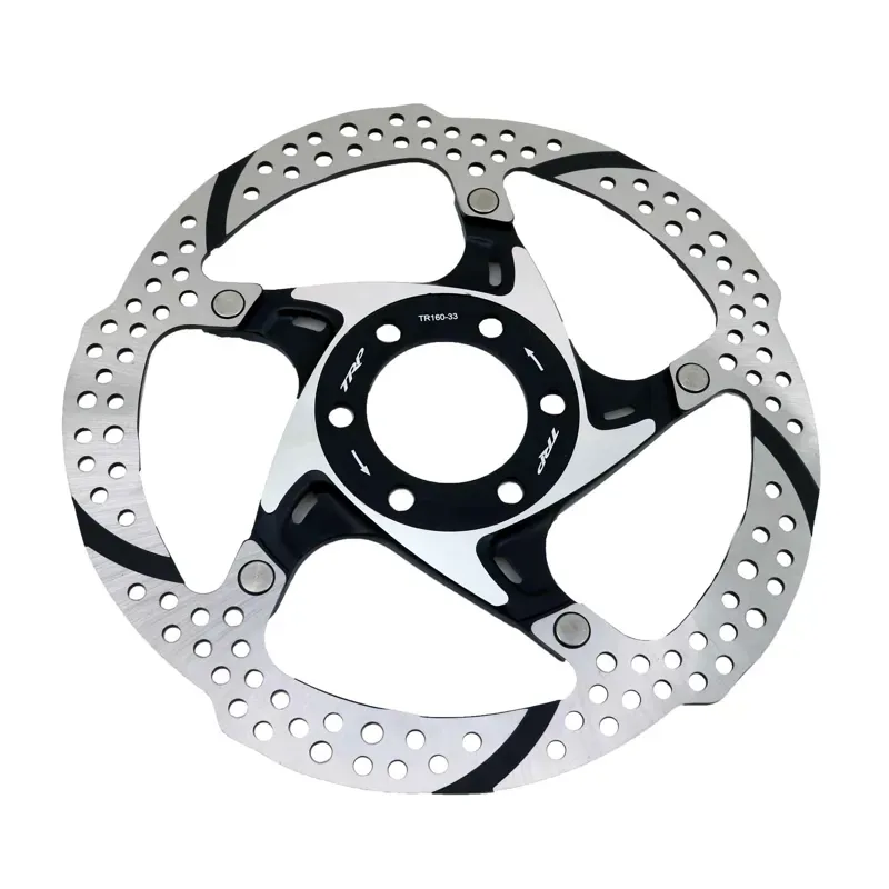 TRP TRP-33 2-piece Slotted 6-bolt 140mm Rotor in Silver/Black