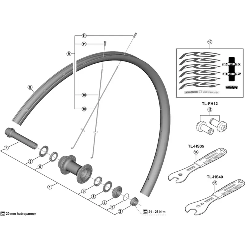 Shimano Workshop TL-FH12 Hub Setting Tool in Silver-1