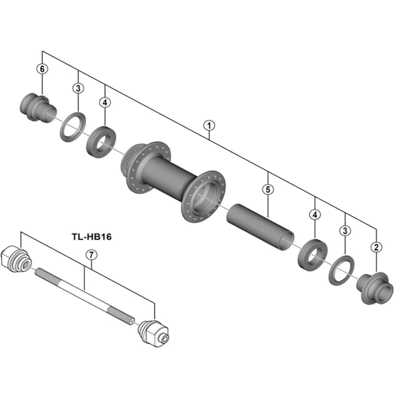 Shimano Spares TL-HB16 Hub Setting Tool in Silver-1