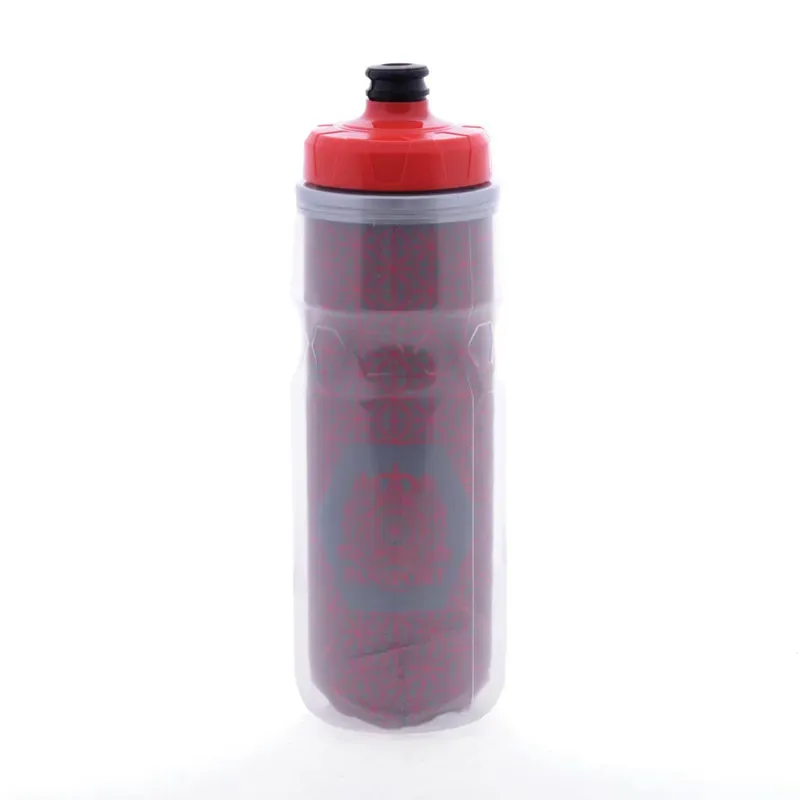 Passport Frostbright Insulated Reflective Water Bottle in Silver/Red